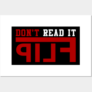 do not read flip cool design Posters and Art